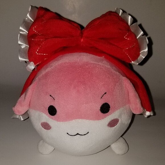 Hakurei Reimu TouHou Project Plush Toy Stuffed Animal Pink White Red Bow RARE - Picture 1 of 7